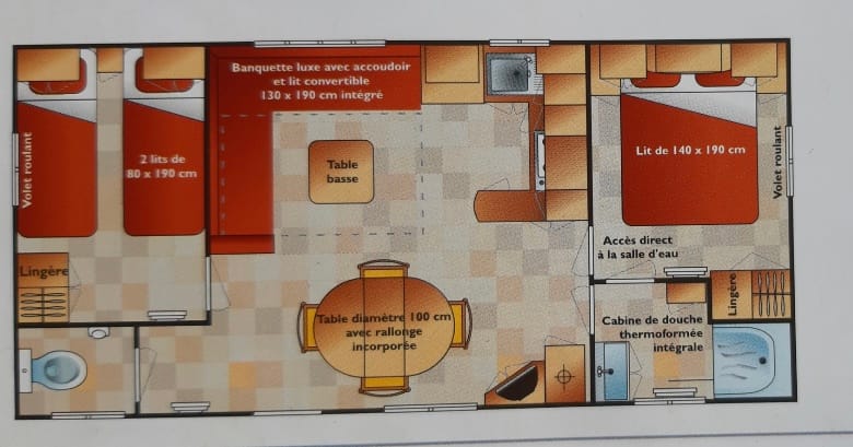 Mobil home IRM Super Titania occasion 2004 – 2 chambres – 32 m²