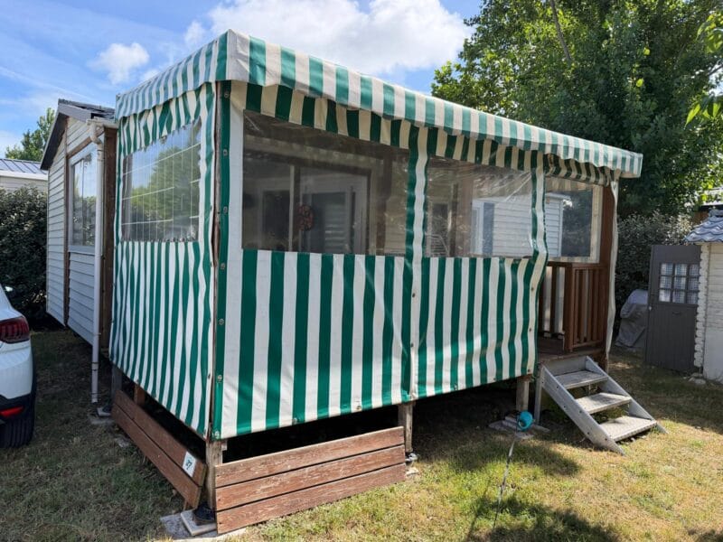 Terrasse mobil home occasion 4,50 x 2,50 m – Couverte fermée