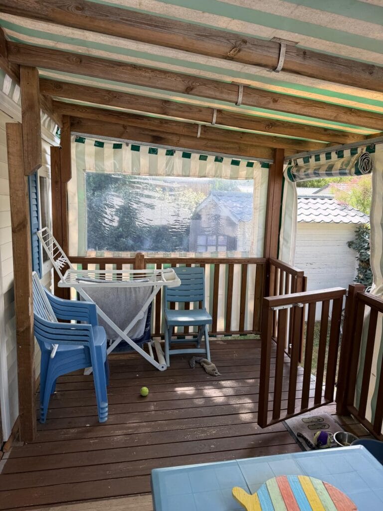 Terrasse mobil home occasion 4,50 x 2,50 m – Couverte fermée