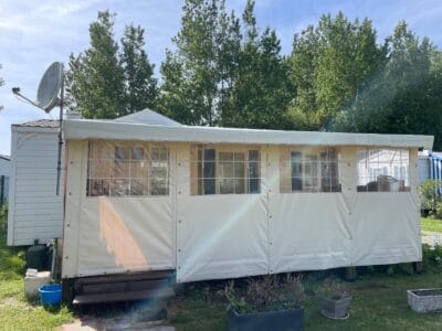 Terrasse mobil home occasion 6 x 2,50 m – Couverte fermée