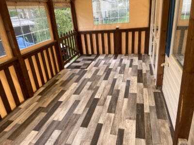 Terrasse mobil home occasion 6 x 2,50 m – Couverte fermée