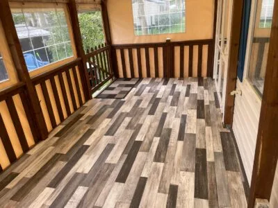 Terrasse mobil home occasion 6 x 2,50 m – Couverte fermée