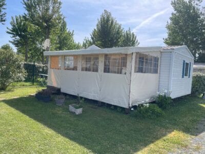 Terrasse mobil home occasion 6 x 2,50 m – Couverte fermée