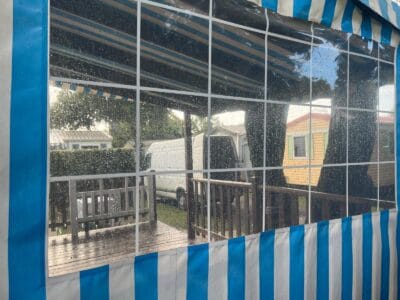 Terrasse mobil home occasion 4,50 x 2,50 m – Joue gauche