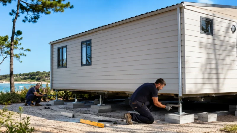 comment caler un mobil home sur l’île d’Oléron