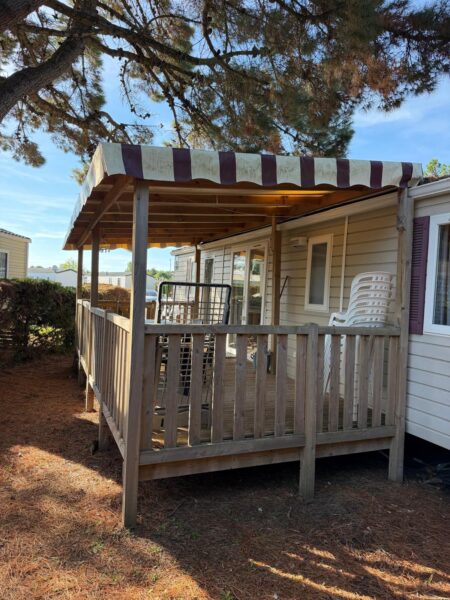 Terrasse occasion couverte 6 x 2.50m comme neuve