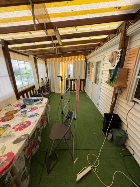 Terrasse Occasion 6 x 2.50m couverte, fermée